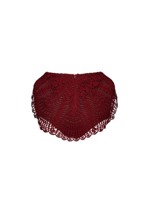 Gonna all'uncinetto in bordeaux Magda Butrym - donna MAGDA BUTRYM | 261425BRD